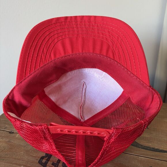 Vintage Oklahoma Trucker Hat Red Mesh Snapback Embroidered State Outline New USA - Picture 9 of 11